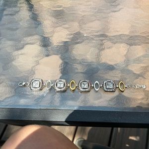 NWOT Beautiful Faux Diamond Bracelet in Silver Plate